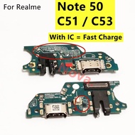 Fast Charging Board For Realme Note 50 / C51 / C53  USB Charge Port With IC Connector Dock Repair Pa