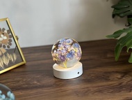 真花 \乾燥花 繡球花永生花樹脂小夜燈
