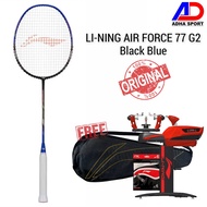 Raket Badminton Lining Air Force 77 G2 Black Blue Murah Diskon Adha Sport
