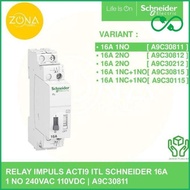 Relay Impuls Itl Schneider 16A 1No 240Vac 110Vdc A9C30811