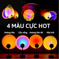[4 In 1] Sunset Light Virtual Live Sunset Light - Can Switch 4 Colors Height 27cm, USB cord length 1