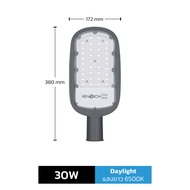 โคมไฟถนน LED ENRICH รุ่น OVATE ขนาด 30W-150W ไฟถนน led กิ่งโคม ไฟส่องถนน โคมไฟled แสงขาว แสงเหลือง พ