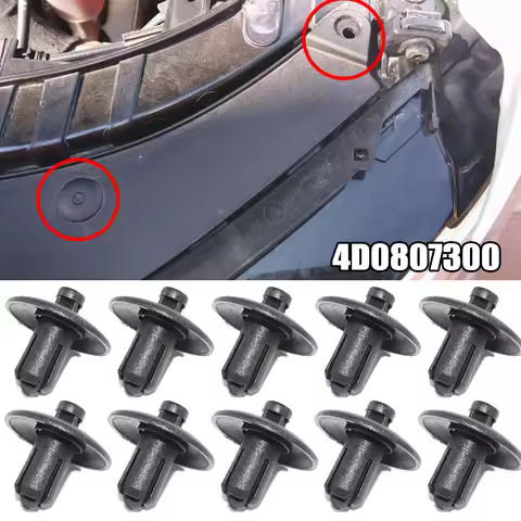 10Pcs Car Radiator Protective Engine Cover Shroud Grille Hood Panel Clip For Audi A2 A4 B8 A5 A8 Q3 