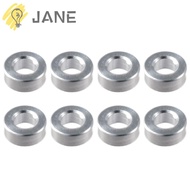 JANE 8Pcs Shock Absorber Spacer, Aluminium Alloy Silver Tone Damper Spacer Washer, Portable d2.6xD5x2 Grommet Spacer Pads for RC Model Car