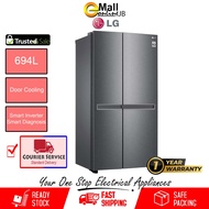 ( Courier Service ) LG Refrigerator (694L) Inverter Multi Air Flow Side by Side Fridge GC-B257JQYL |