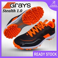 Grays Stealth 1.0 Hockey Shoes Kasut Hoki Turf Shoe Grays Hockey Shoe Kasut Padang Black