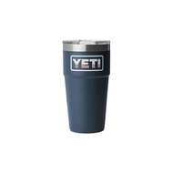 YETI RAMBLER 20 OZ STACKABLE CUP WITH MAGSLIDER LID NAVY/BADGE