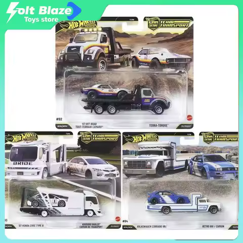 Hot Wheels Premium Car Culture Team Transport Series 1/64 Camaro VW Golf Civic Diecast Car Model Sim