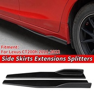 Car Left/Right Side Skirt For Lexus ct200h 2011-2022 Bumper Diffuser Spoiler Aprons Wings Extensions