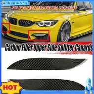 1pair Real Carbon Fiber Front Bumper Side Splitter for     M3 F80 F82  F83 2015-2018 Canards Winglet