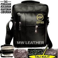 Tas kitab kulit simon | tas santri tempat kitab muat 3 kitab besar