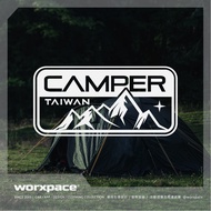 [worxpace] camper Car Sticker Town Ace Stay Wild Car Decal
