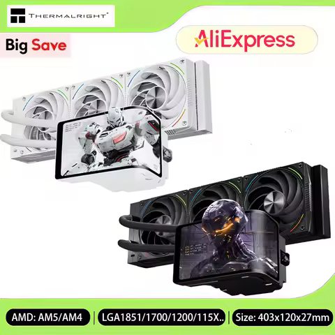 Thermalright WONDER VISION 360 TURBO ARGB All-In-One Water Cooler 360mm, 6.67-Inch 2K 3D Curved Scre