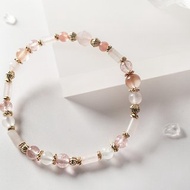 櫻花樹下－粉晶 | 草莓晶 | 紅兔毛 | 月光石 | 天然石手珠