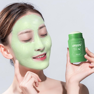 Green tea stick mask green mask stick original removes blackheads Nicor tiktok hot Deep Cleansing Oil Balance moisturizing whitening 绿茶面膜 40g Purifying Clay Stick Facial Mask Oil Control Solid Deep Cleaning