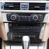 Real Carbon Fiber Car AC Air Conditioning CD Panel Cover for BMW 3 Series E90 E92 E93 2005-2012 Interior Trim Auto Acces