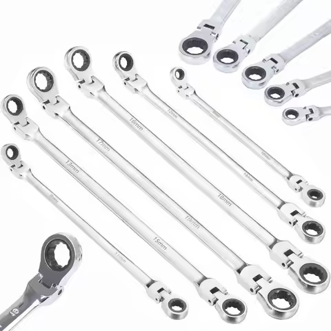 Ratchet Keys Torque Wrench Extra Long Flex-Head Ratcheting Wrenches Spanners Garage Automotive Mecha