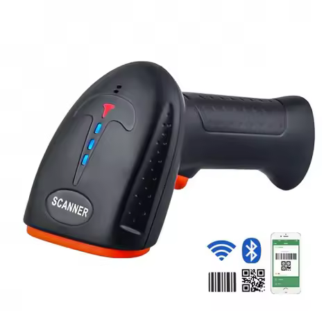 Handheld USB Barcode Scanner QR Code Reader Wireless Bluetooth 1D 2D for Logistics Warehouse Scannin
