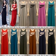 Casual Muslimah Women Singlet Long Dress Jubah Cotton/ Long Dress Cotton