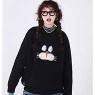 貓貓印花純色毛衣女針織上衣