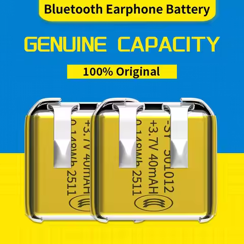 501012 3.7V 40mAh Rechargeable Li-Polymer small lithium Battery charger for TWS Bluetooth Earphone W
