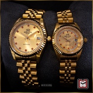 ROSCANI PARIS Couple Watch  (23K GOLD PLATED)