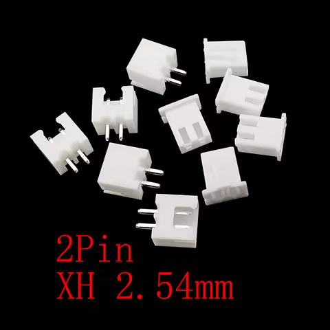 100Pcs XH2.54 2 Pin 2.54mm Pitch Male Female Plastic Shell Wire Connector JST XH 2.54mm 2P Plug Sock