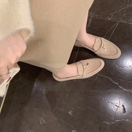 Sheepskin Version Foreign Trade Comfortable Genuine Wear-Resistant Loafers Women LP Slip-On Casual T