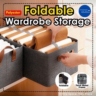 LINK Foldable Clothes Wardrobe Organizer With Steel Frame Storage Kotak Simpan Large Capacity Baju 衣
