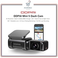 DDPAI Mini 5 4G Dash Cam (4K Resolution | 360° Rotatable Lens | Full HD Loop Recording) 18 Months Warranty
