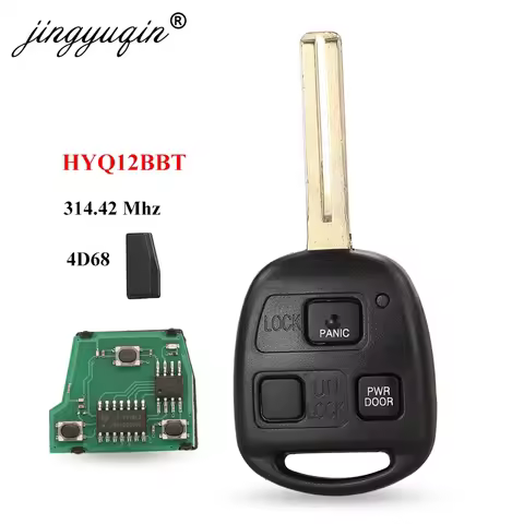 jingyuqin Remote Key 3 Buttons 4D68 Chip 314.4MHz FOB for Lexus RX330 RX350 RX400h HYQ12BBT 89070-48