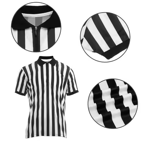 Referee Shirt Women's Collared Judges Costume Moisture Wicking Soccer Referee Shirt for Men Women Ch