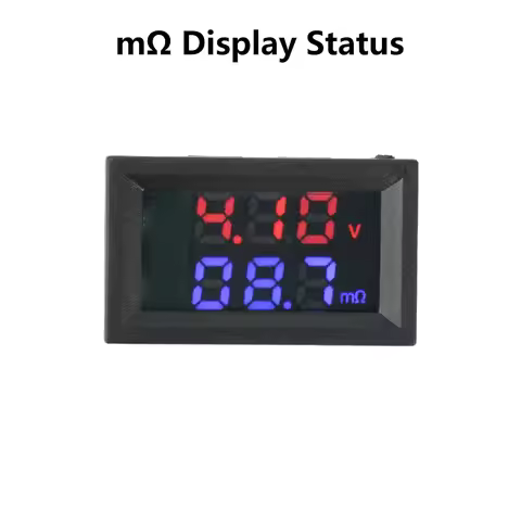 DC 4-12V VR452 0.56" Inch Battery Voltmeter 00.0mΩ~999mΩ 1.00~2.00Ω Internal Resistance Tester For E