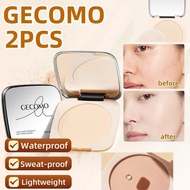 Gecomo Loose Powder 2 pieces, matte loose powder, smooth coverage, moisturizing, smooth coverage, na