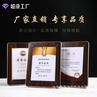 Medal Plaque Wooden Honor Certificate Frame a4 Photo Frame Table Certificate Certificate Acrylic