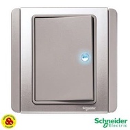 Neo E3031H1_Ebgs 1G 1W Blue Led Grey Silver Schneider Single Switch