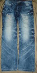 agct 日本布料深藍色彈性中腰牛仔褲,98%棉,尺寸34,腰圍35.5吋褲檔長9.5吋,降價大出清