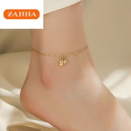 916 original gold Lotus anklet for women gift