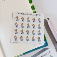 COMELS Garbage Daily Chores Sticker Sheet for Planner Bullet Journals Journaling Diary
