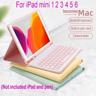 case with Keyboard for ipad mini 1 2 3 4 5 6 Wireless Bluetooth Keyboard Slim Leather Cases Cover with Pencil Holder