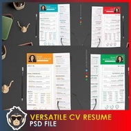Versatile CV Resume Template in PSD
