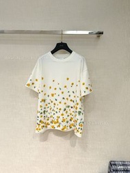 👏DIOR SS26新款碎花圓領短袖T恤 全實拍 100% new🎁迪奧 編號：623T12A4260_X0826 T-shirt 男女同款 情侶裝 套頭衫 上衣 夏裝 短袖 男款 女款 紀念日 免運