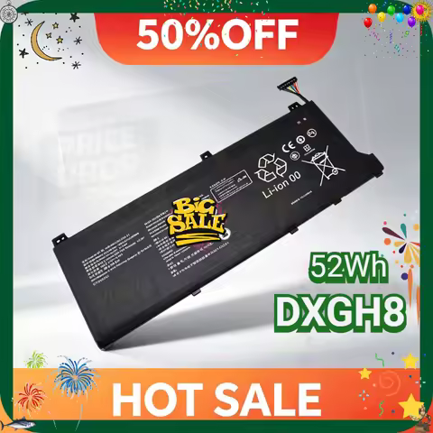 DXGH8 HK6N5 0H754V P82G H754V Replacement Laptop Battery for Dell XPS 13 9380 9370 Inspiron 5390 539