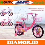 Sepeda Lipat Anak Perempuan Mini Mazara Mz 2288 Gm Keranjang