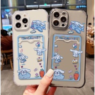 SoftCase ATM ID Card Dog Pattern White Cute Case For Vivo Y28 V40 V30 Lite Y300 Y28s T3 Lite iQOO Z9