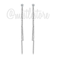 Long Tassel Earrings Drop Earring Silver E805