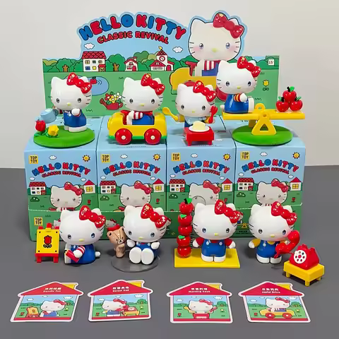 TOPTOY Sanrio Hello Kitty Classic Revival Series Collectible Blind Box Figurine Desktop Ornament Tre