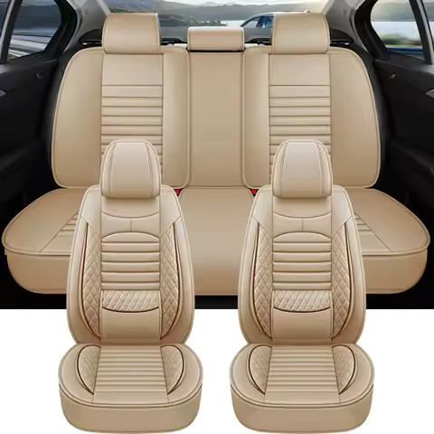 5pcs Full Seat Breathable PU Leather Car Seat Covers for Mazda 6 gg BMW X6 E71 Haval H3 Honda Crv W2