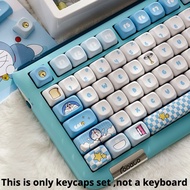 PBT Keycaps MOA Doraemon Keycaps Anime Blue Theme Mechanical Keyboard Adapt To 61/63/64/67/68/71/75/