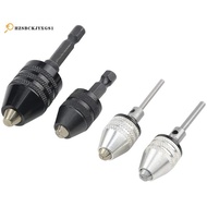 4PCS Drill Chuck Quick Change Adapter Mini 3-Jaw Drill Chuck Screwdriver Adapter Electric Drill Conv